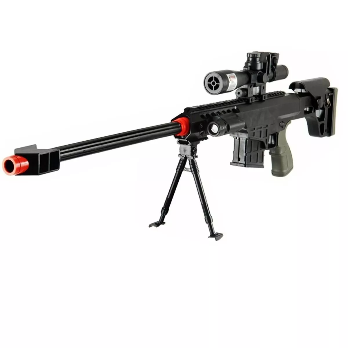 315 FPS 6mm Airsoft Sniper Rifle Gun Full Tactical Setup 38 w/ Dummy Scope 83351592806