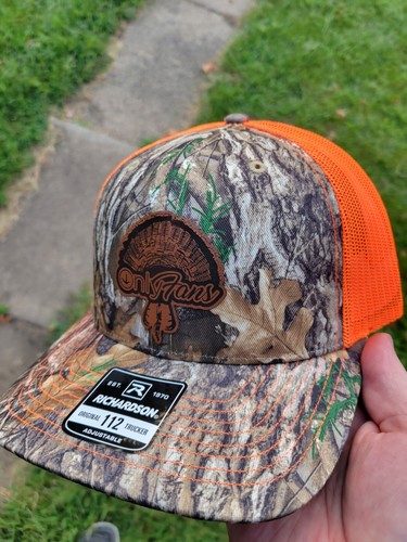 ONLYFANS TURKEY CAMO BLAZE Trucker Snap NEU Leder Patch Cap RICHARDSON 112