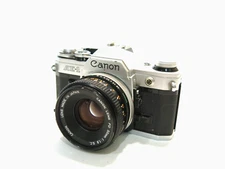 Excellent Condition Canon AE-1 35mm Film SLR Camera w/FD 50mm 1:1.8 S.C. Lens