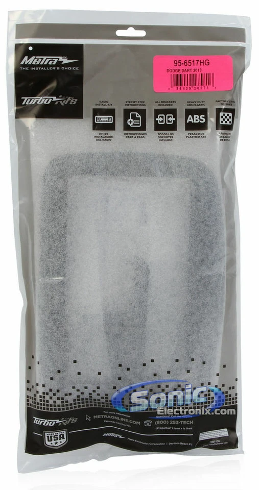 Metra 95-6517HG Double DIN Installation Kit for 2013-Up Dodge Dart (Base Model) - Image 2 of 2