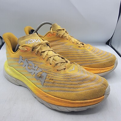 Hoka One One Mach 5 Mens 12 D Radiant Yellow Evening Primrose Athletic Shoes
