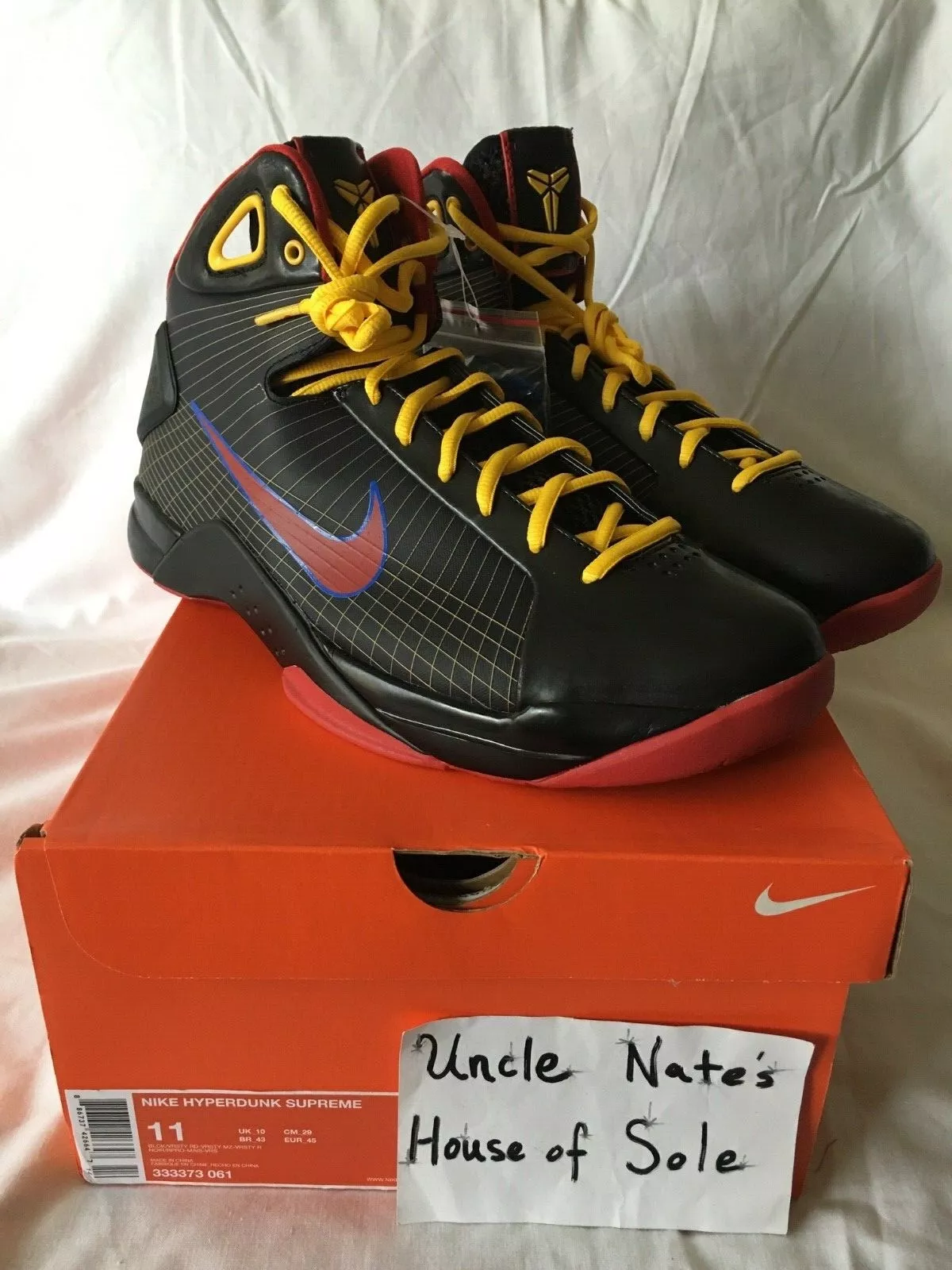 *VENTE* Nike 2008 Hyperdunk Supreme Kobe McDonalds HS All American OG, taille 11, DS