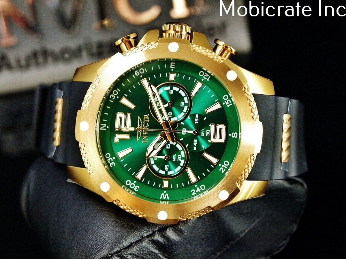 Invicta Mens 50mm I-Force Parakeet Green Dial Japan