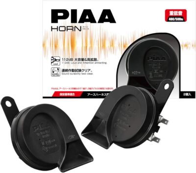 PIAA Horn 400Hz+500Hz Heavy Bass Horn Luxury Sedan Sound 112dB 2 Pieces Spi
