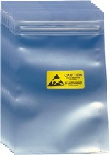 100pcs 3.93X5.9in 10X15cm Anti Static Bags,ESD Bags Resealable for SSD HDD with