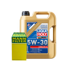 Liqui Moly Longlife III Motoröl 5W-30 5-Liter 20647 + Ölfilter Mann Satz Set Kit