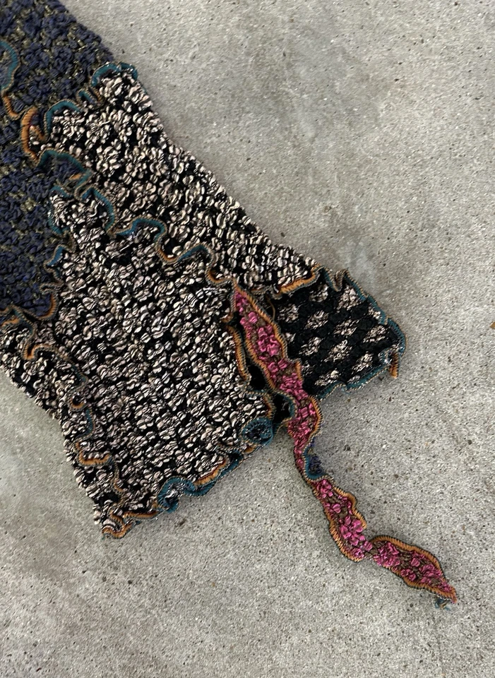 复古法国盛装爆米花花边针织 2 件 束腰长裙,穿一次 — 第 4/4 张图片