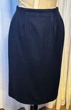 Vintage Pendleton Navy Blue Wool straight Midi Skirt Sz 8 4-6 Pre-owned