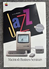 Vintage 1985 APPLE COMPUTER Macintosh Jazz Lotus Poster Sign Advertisement 23x35