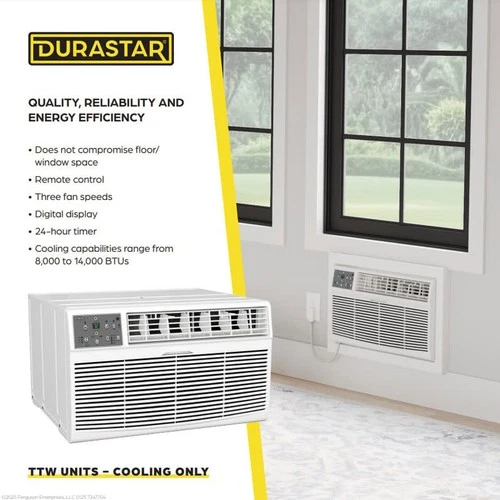 Durastar DRTAC101XNA1SLV 10,000 BTU 115V Through the Wall Air - White - Picture 3 of 12