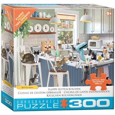 EuroGraphics - Sloppy Kitten Kitchen 300 Large Pieces Jigsaw Puzzle