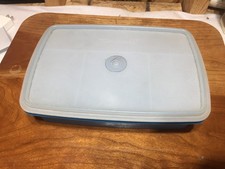 Tupperware Tuppercraft 3pc 767 Stow N Go Storage Container Blue Craft Jewelry