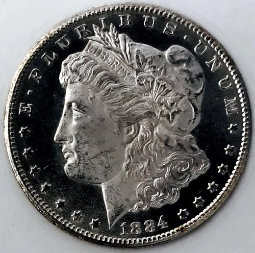 1884 CC MORGAN DOLLAR! GEM BU+++! PROOF LIKE! LIQUID MIRRORS! BEAUTY! NR #S1123