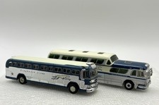 HO Mini Metals Greyhound Bus Lines GMC Buses New York (LOT Of 2)