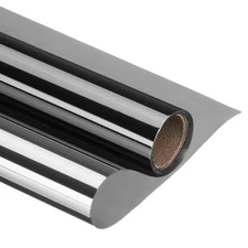 35.4 Inch x 6.6 ft Decorative Window Privacy Film Glass Sticker Gray Silver