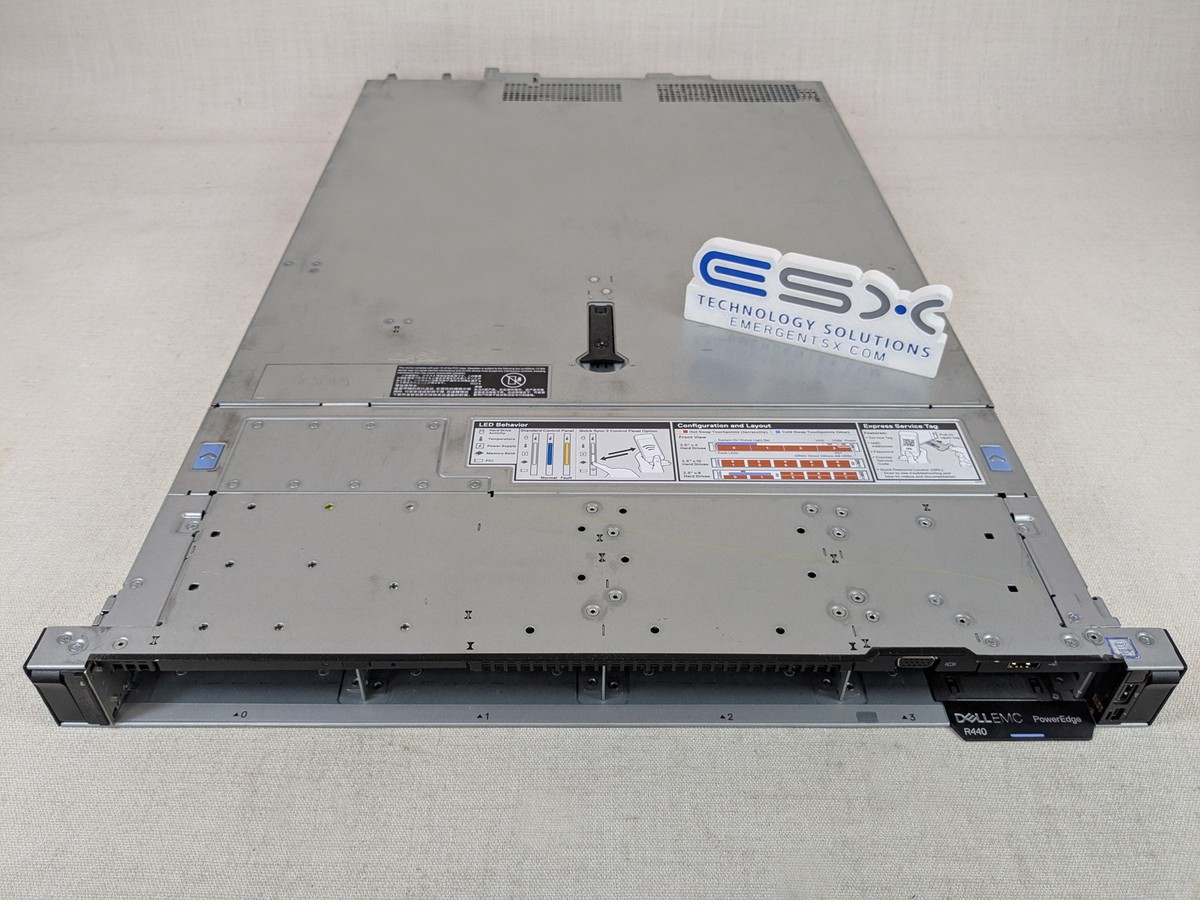 Dell PowerEdge R440 4x 3.5” LFF 1U CTO Server – 1x Heatsink, 2x 
