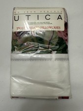 Vintage Utica Field Of Roses Two Standard Pillowcases Made In USA NOS Sealed