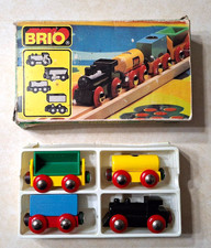 Vintage Brio Wooden Railway Freight Express 33311 COMPLETE w/ Box 1980s Sweden