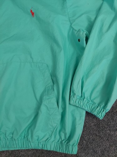 Vtg Ralph Lauren Pullover Mens Small Green Windbreaker Golf Shirt Cotton Vented - Picture 3 of 17
