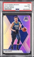 2019 PANINI MOSAIC SILVER PRIZM #44 LUKA DONCIC PSA 10