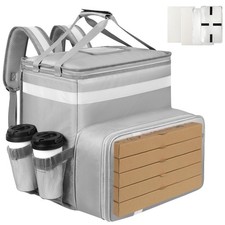 Food Delivery Backpack, Expandable Insulated Pizza Bags for Delivery, Bike, L...