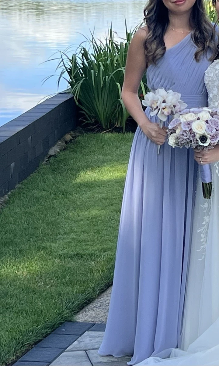 purple bridesmaid dresses ebay Zapakasa Women Vintage Mauve Tulle A-Line Long Bridesmaid Dress Purple  V-Neck Wedding Guest Dress with Sleeves