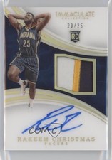 2015 Immaculate Rookie Jersey Number 20/25 Rakeem Christmas #136 Patch Auto 5yr