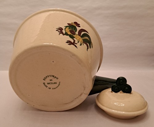 Vintage 1955 Metlox California Poppytrail Provincial Green Rooster Teapot w/Lid - Picture 19 of 23