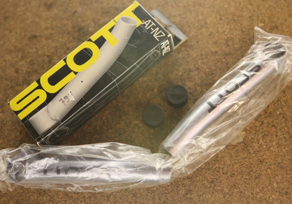 Embouts de guidon VTT Scott AT-NZ Retro Oldschool Kult NOS NEUF DANS SA BOÎTE - Photo 1/4
