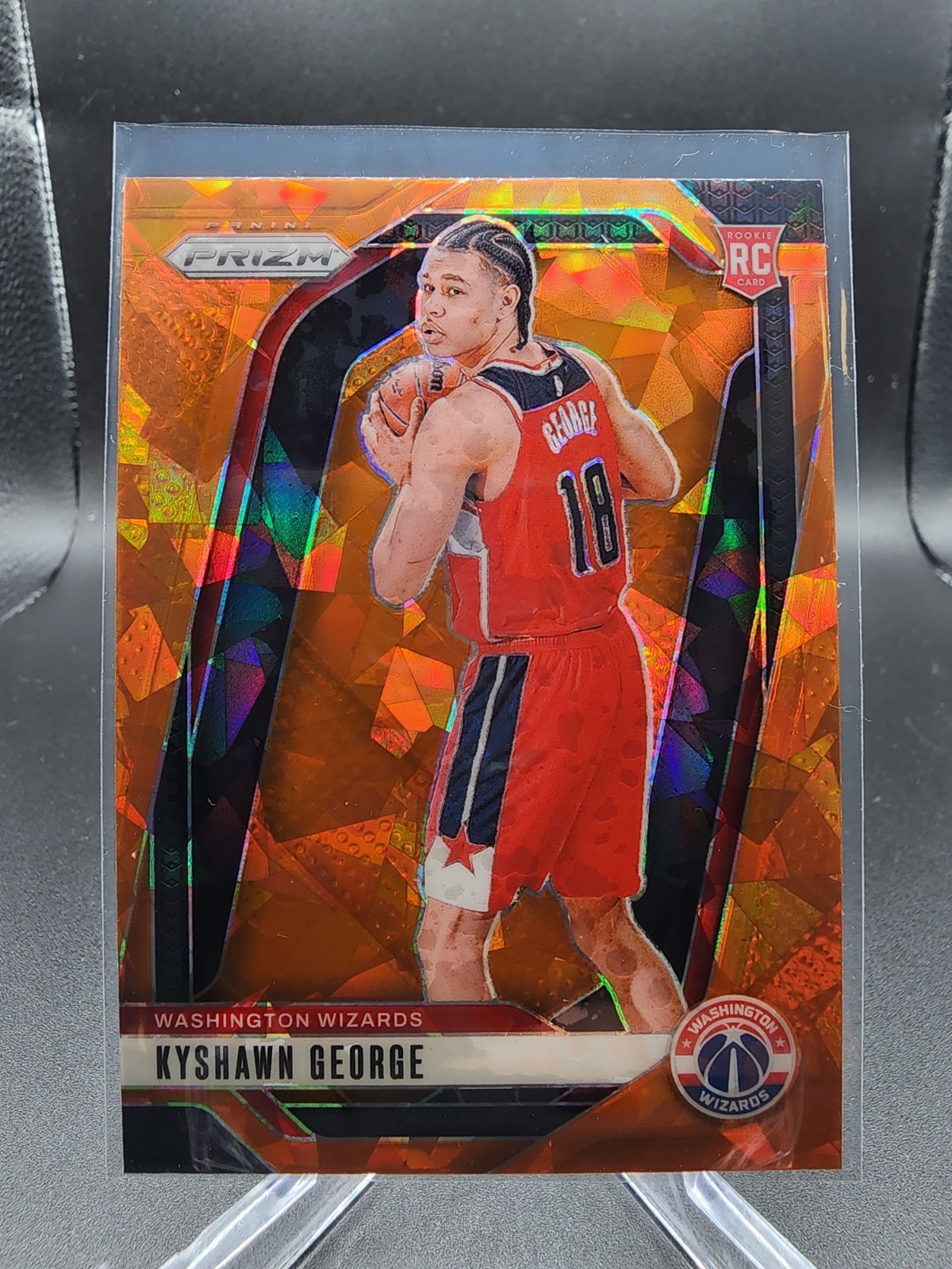 2024-25 Panini Prizm - Kyshawn George #257 Orange Ice Prizm (RC)