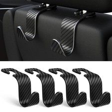 4-Pack Car Headrest Hooks Holds 55lbs Seat Storage Organizer for Bags Durable