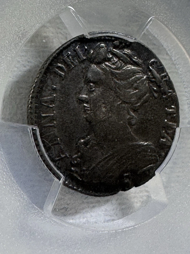 1705 Scotland 5 Shillings Silver Coin Graded XF 45 by PCGS - Image 3 of 4