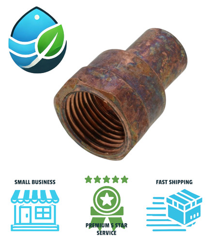 1/2" Wrot Fitting x Female Threaded Copper FTG Street Adapter for Plumbing