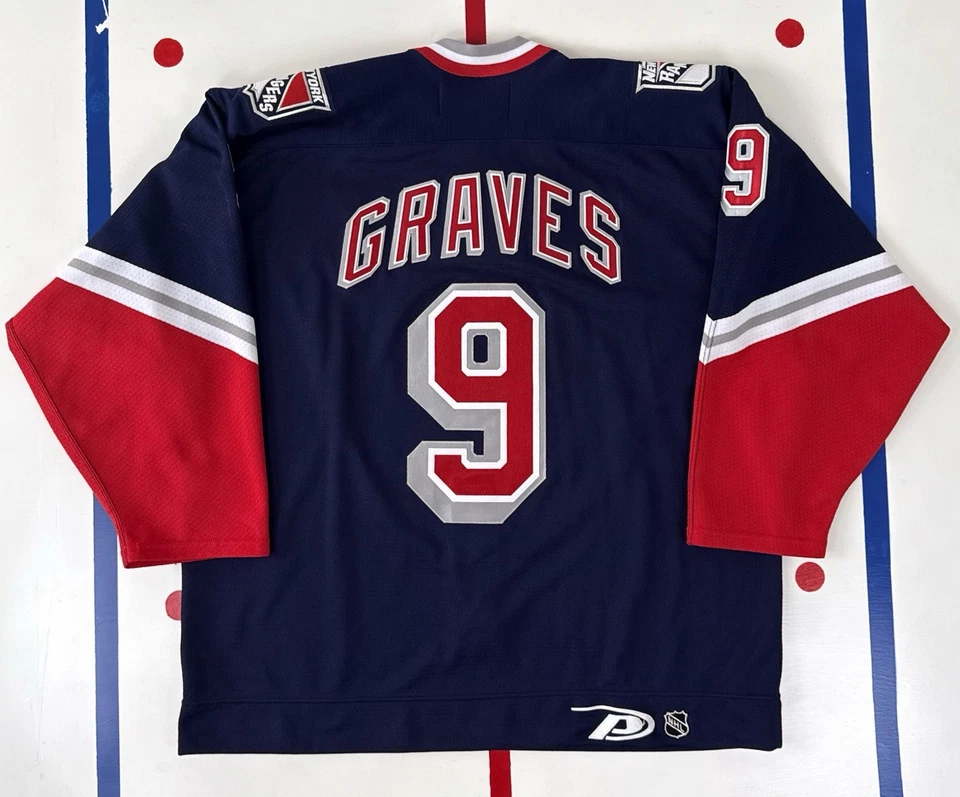 New York Rangers Adam Graves Vintage Authentic Pro Player Lady Liberty Jersey 56 - Image 2 of 4