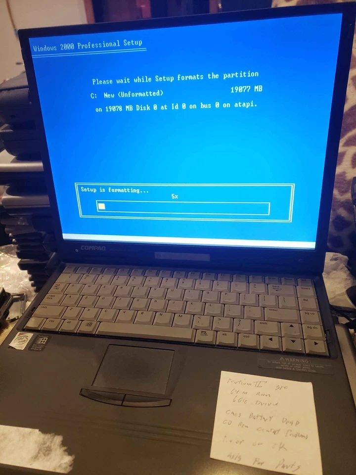 RARE Compaq Armada 6500 AS IS, with power plug - Image 3 of 3