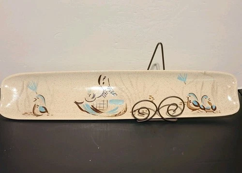 Vintage Red Wing Pottery Bob White Bread Tray