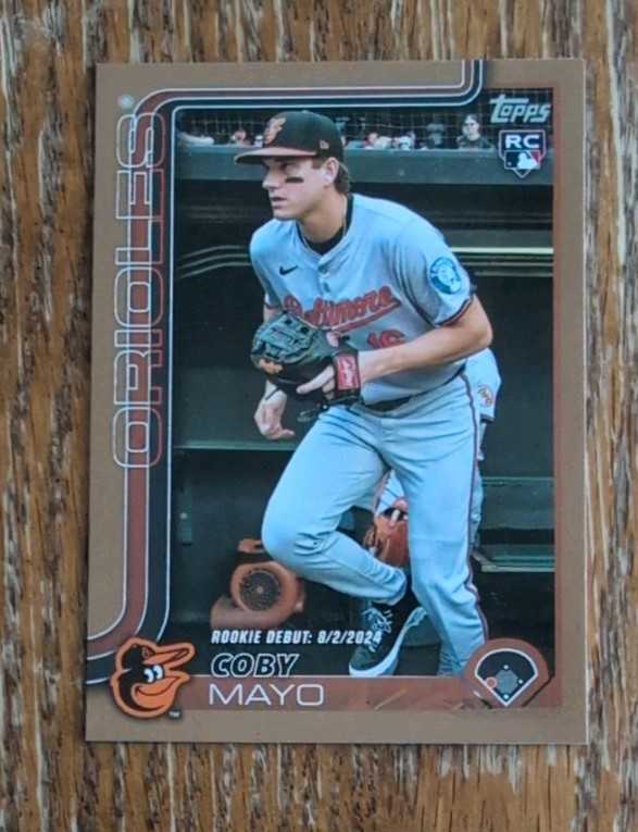 2025 Topps Update Gold Parallel Coby Mayo Rookie Debut Orioles 1690/2025
