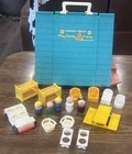 Vintage 70’s Fisher Price Little People Play Family A Frame House /Accessories