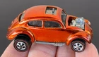 Vintage Hot Wheels Redline 1968 BLOOD ORANGE Custom Volkswagen - VHTF DARK Int.!