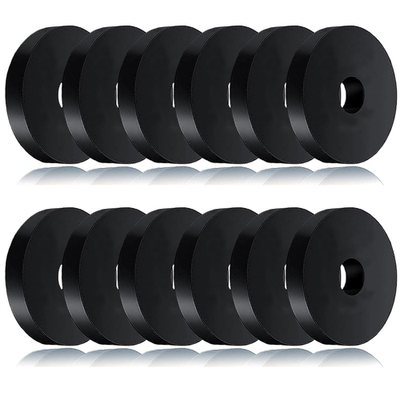 #ad #ad 12 PCS Black Rubber Washers 1.5 Inch OD X 3 8 Inch ID X 1 4 Inch Thickness $20.99