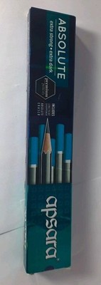 Apsara Absolute Extra Dark Pencil Free Cap Sharpener + Eraser School Home Office