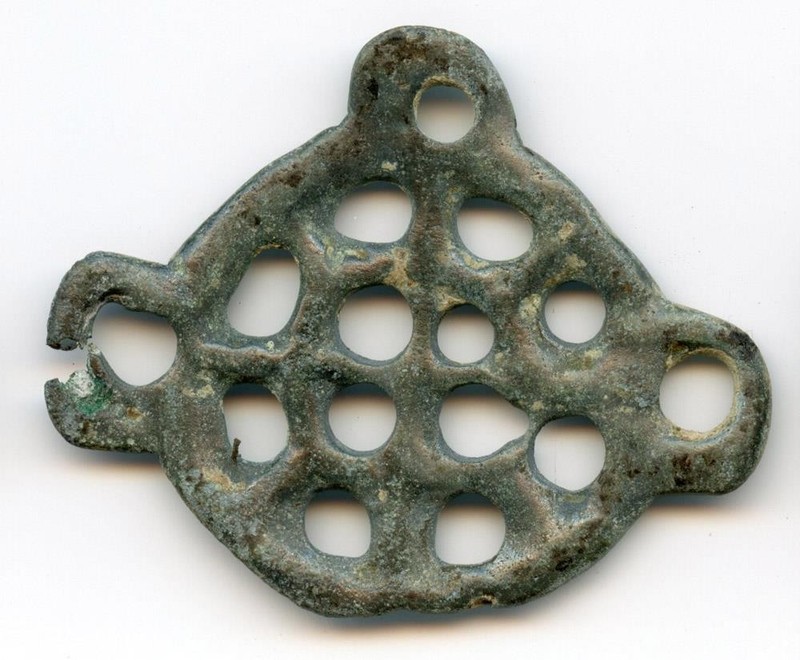 (P8) Russian Far East, Big Bronze openwork amulet. 40.4x50.7 mm