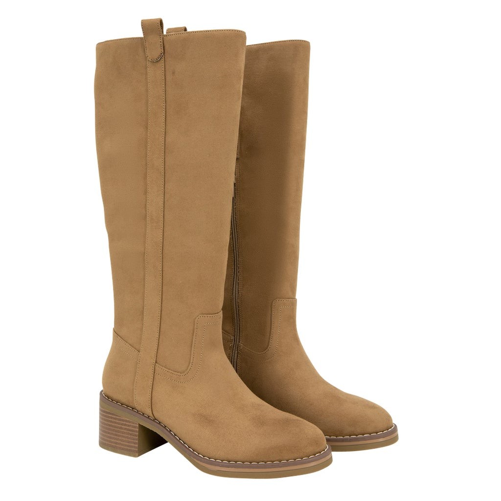 New In Box Kensie Womens Size 7.5 Brown Faux Suede Naya Knee High