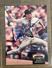 Autographed 1992 Topps Stadium Club - Scott Erickson #110 MLB Twins