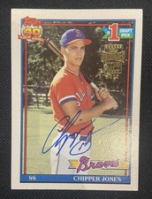 2015 Topps Archives Originals CHIPPER JONES RC AUTO /10 1991 Rookie Autograph SP