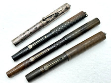 4 LOT VINTAGE 1920s WATERMANS IDEAL BCHR STERLING LEVER FILL FOUNTAIN PENS 14K