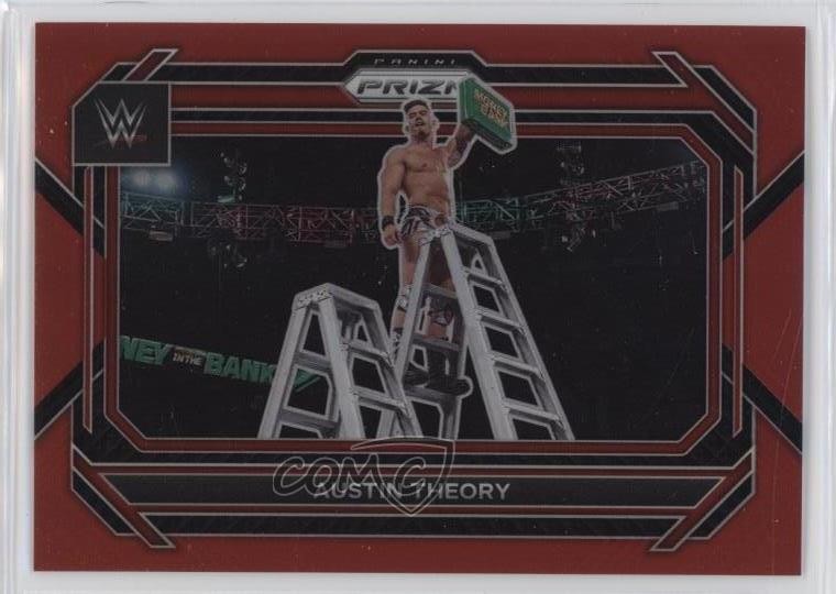 2023 Panini Prizm WWE Red Prizm 246/299 Austin Theory #96 1c0k