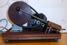 Vintage Electric Motor Piston Air Pump - Pulley, Belt, Toggle     Steam Punk