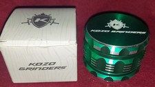 Kozo Grinders Best Herb Grinder Large 4 Piece, 2.5in Green Anodized Aluminum