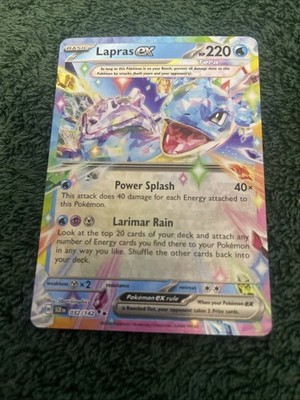 pokemon stellar crown most expensive cards Lapras ex - 32/142 - Double Rare - - Card - NM/M Pokemon TCG: Stellar Crown Most